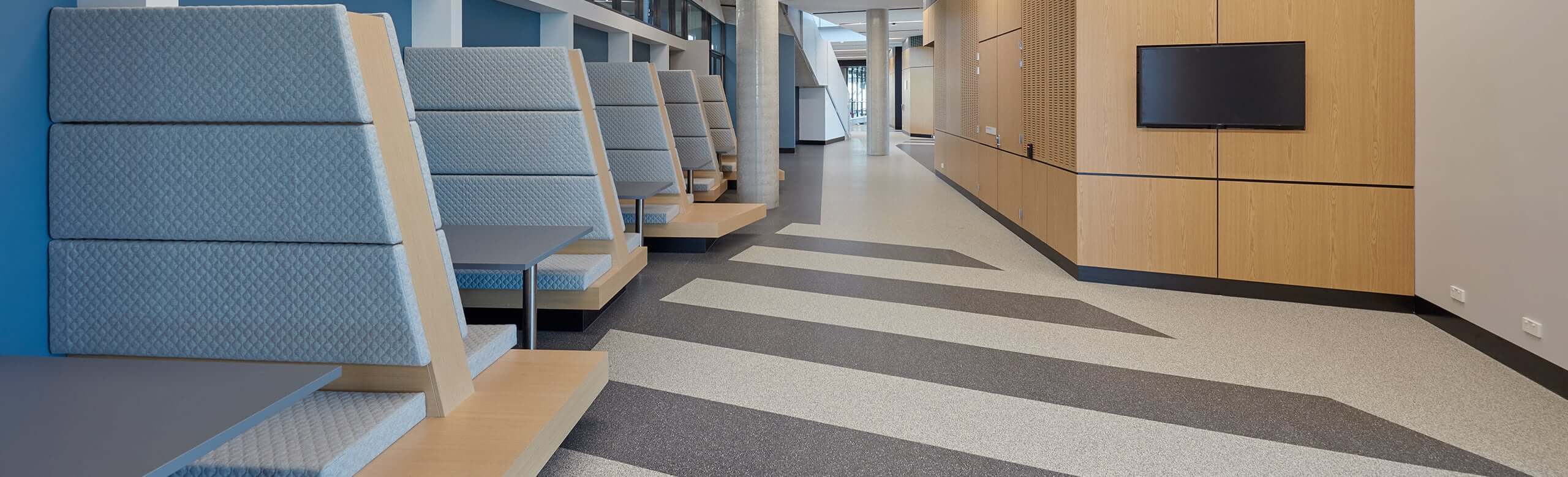 commercial flooring in office building